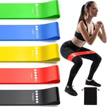 TPE Resistance Bands Fitness Set – Elastic Rubber Loop Bands for Strength Training, Yoga, and Gym Workouts